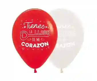 Amor Bomba Globo Biodegradable De Latex Tu Tienes La Llave De Mi Corazon R12