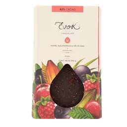 Evok Chocolate 82% Acerola Acai Frambuesa -100G