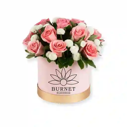Rosas Rosadas En Caja De Regalo