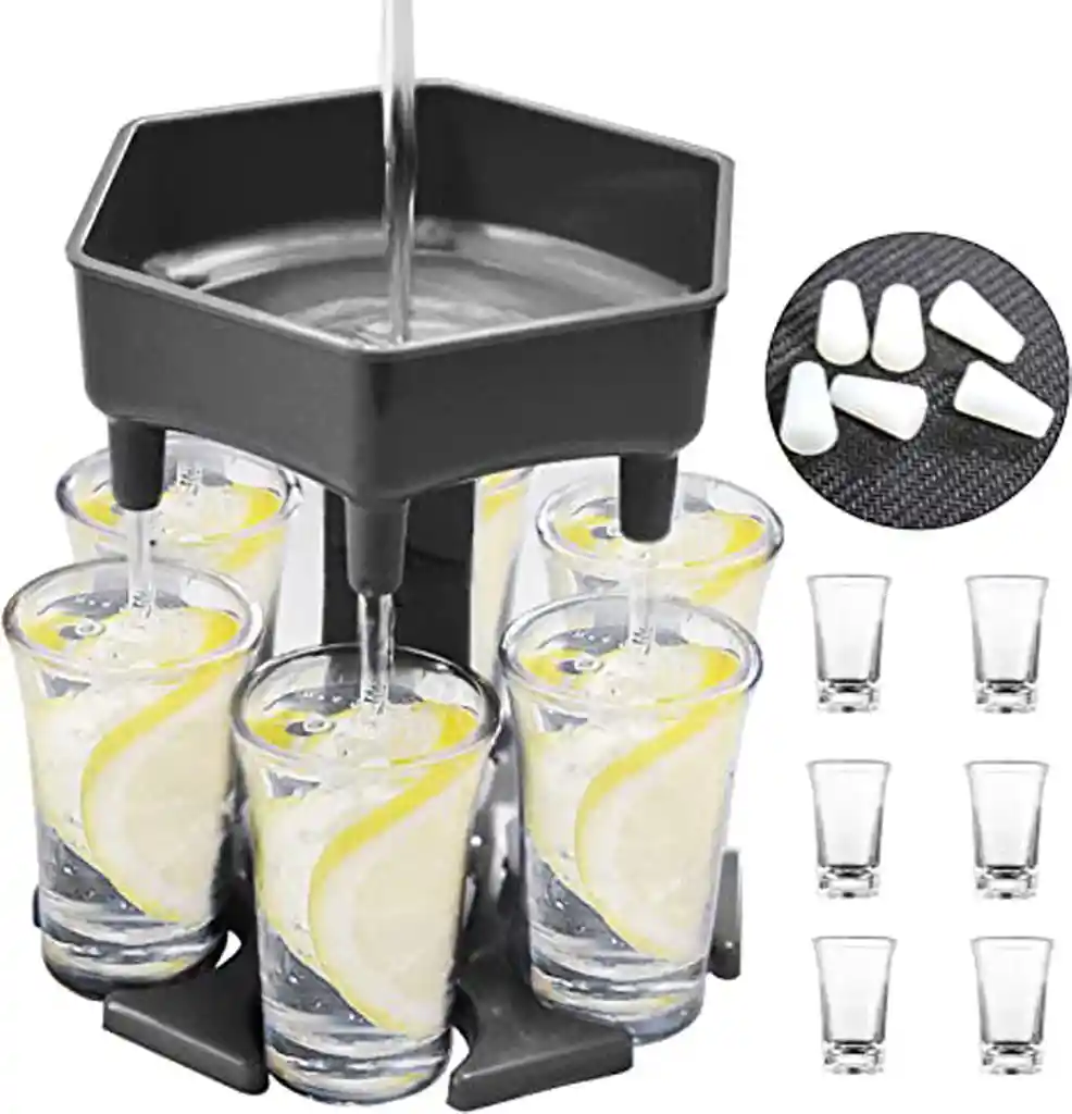Dispensador De Licor Tragos Shots + Copas Para Fiestas Bares
