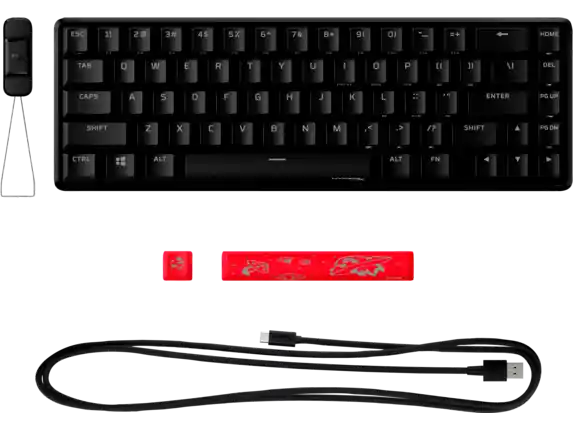 Teclado Gamer Mecánico Hyperx Origins 65% Inglés - Hx Red