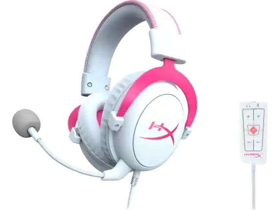 Headset Audífonos Gamer Hyperx Cloud Ii Blanco-rosa