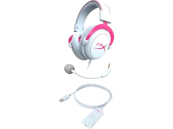 Headset Audífonos Gamer Hyperx Cloud Ii Blanco-rosa