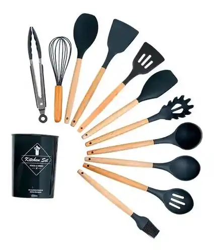 Kit Cocina Juego De Utensilios De Cocina En Silicona 11 Piezas