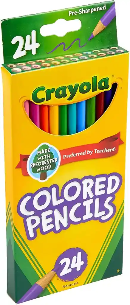 Colores Crayola Originales X 24 Lapices De Color Gruesos