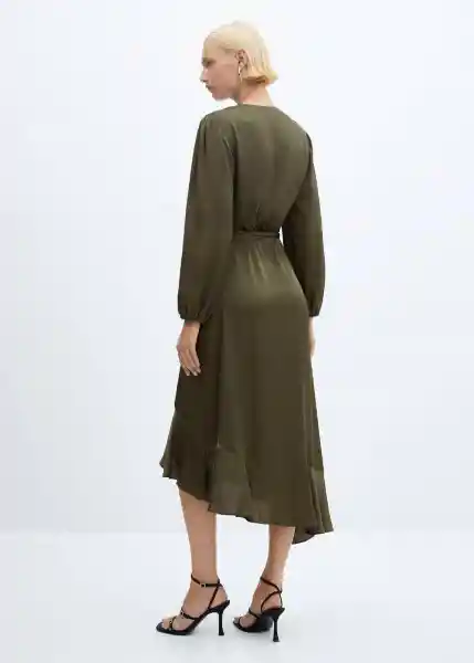 Vestido Positano Khaki Talla M Mujer Mango