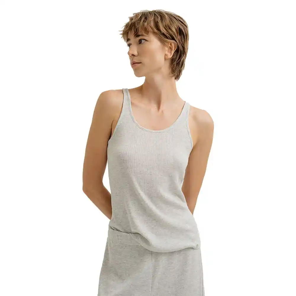 Camiseta en Rib en Algodón Femenino Unakita Punto Blanco