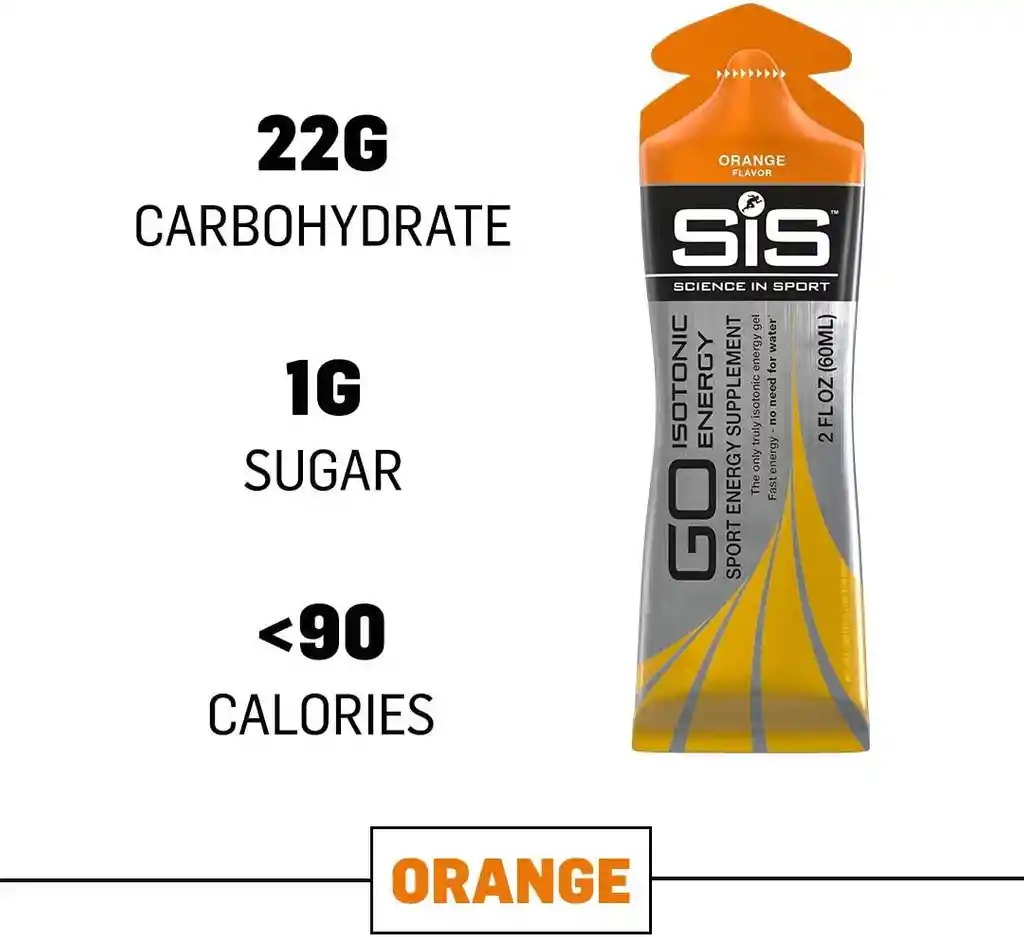 Gel Energético Isotonic Sis Naranja 60ml Ejercicio Gym