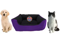 Cama Grande Para Mascota Con Cojín Lavable Impermeable Morado