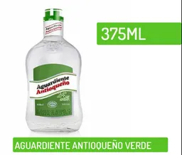 Antioqueño Aguardienteverde Sin Azucar Media 375Ml