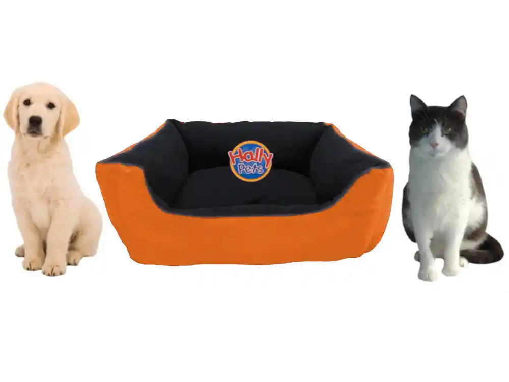 Cama Gigante Para Mascota Con Cojín Lavable Naranja