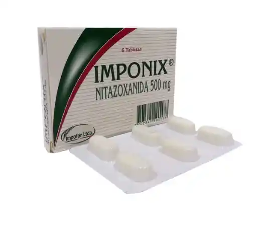 Nitazoxanida Imponix500 Mg X 6 Tabletas Impofar