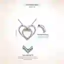 Collar Para Mujer Dije Corazón Amor Infinito Fabricado Plata 925