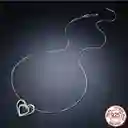 Collar Para Mujer Dije Corazón Amor Infinito Fabricado Plata 925