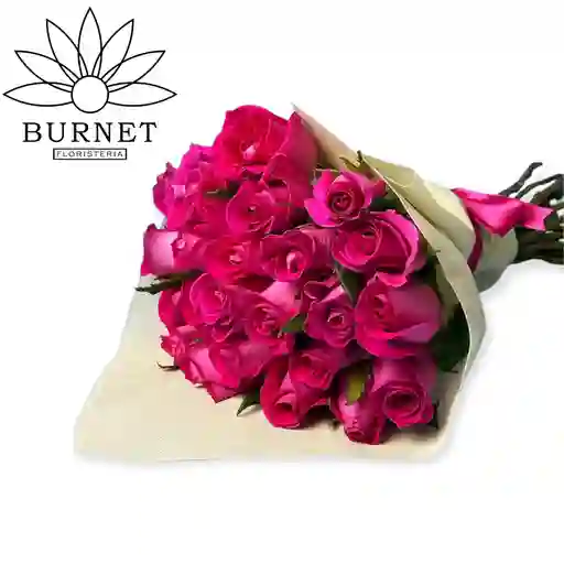 Rosas Fucsia En Bouquet De Amor Y Amistad