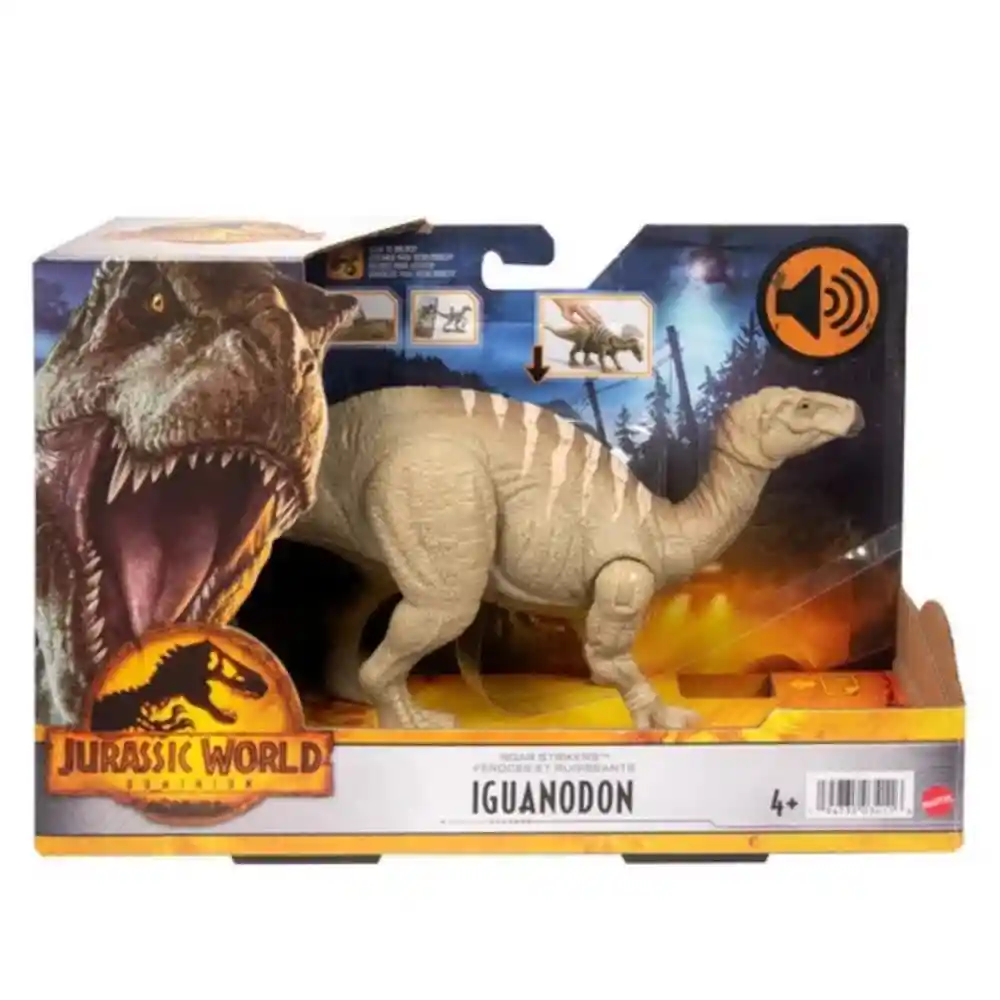 Jurassic World Dinosaurio Iguanodon Ruge Y Ataca Mattel