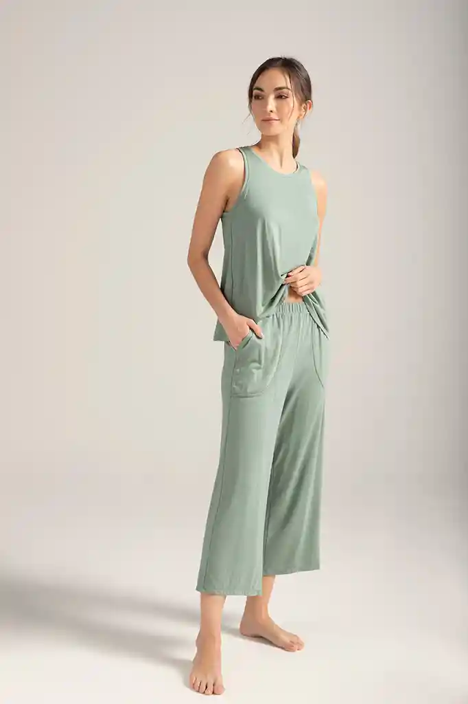 Pijama Pantalon Capri Dama Talla M