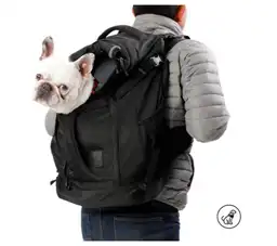 Morral Cargador De Mascota Meraki Perro T.l Negro