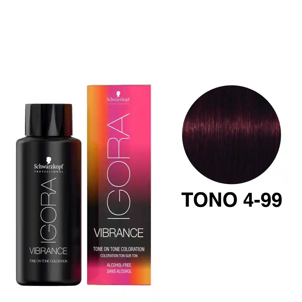 Igora Vibrance Tono 4-99 Castaño Medio Violeta Intenso 60ml