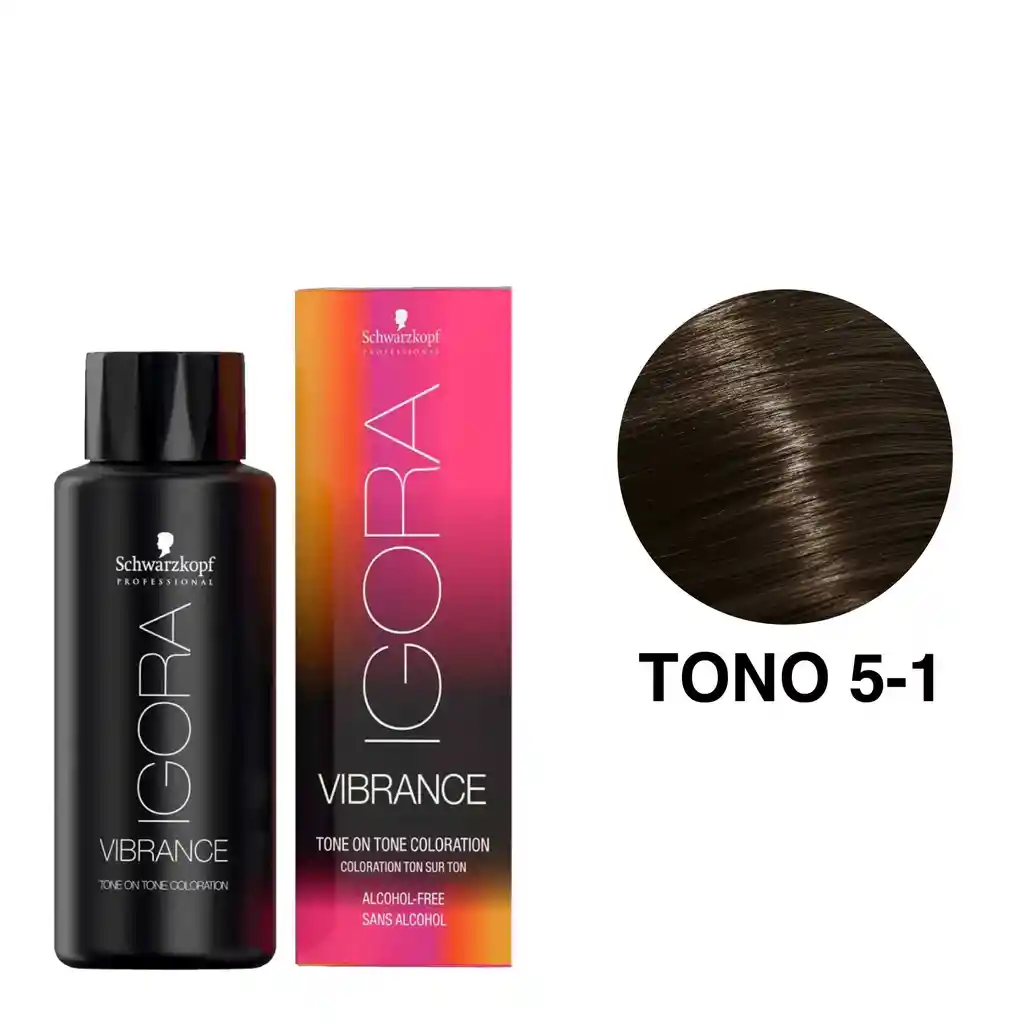 Igora Vibrance Tono 5-1 Castaño Claro Ceniza 60ml