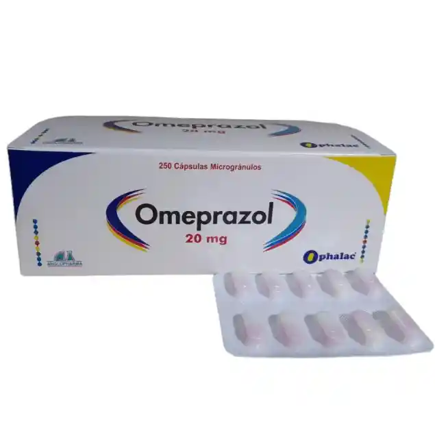 Omeprazol 20 Mg Caja X 250 Capsulas Anglopharma