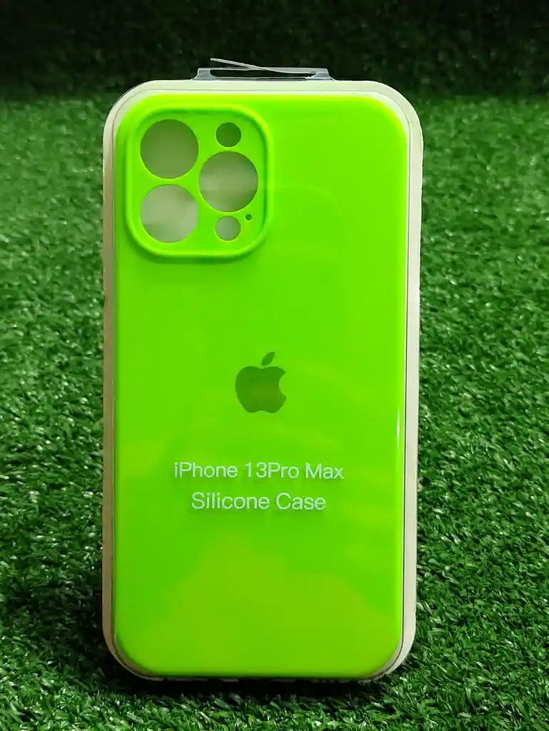 Iphone 13 Pro | Forro Protector| Silicone Case | Verde Neon | Iphone | Carcasa | Funda | Anti Humedad