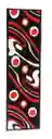 Tapete Camino Estampado Antideslizante Rojo Negro 50 X 180 Cms