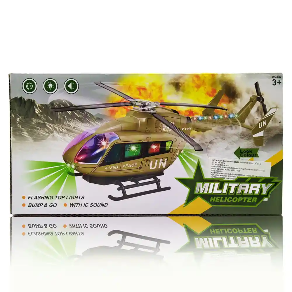 Juguetes Helicoptero Militarninos Aviones Jugueteria Luces Y Sonido