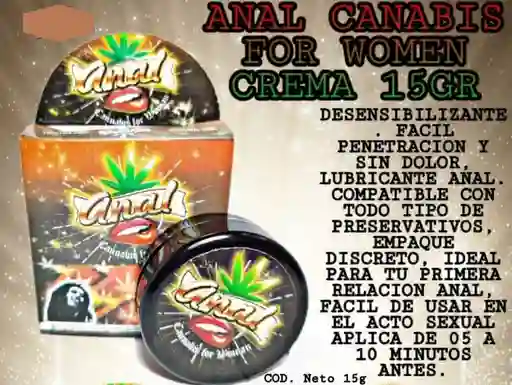 Dilatador O Lubricante Para Sexo Anal Con Esencia Cannabis 5gr Sex Shop