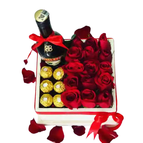 Rosas, Ferrero Rocher, Baileys Combo Romántico