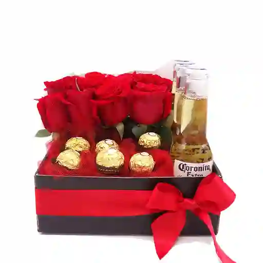 Rosas Rojas, Coronitas Y Chocolates Para Mi Ser Querido