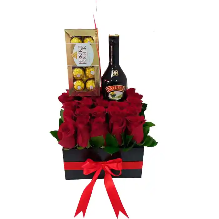 Rosas Rojas, Chocolate Y Baileys Una Gran Sorpresa