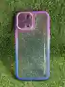 Iphone 12 Pro Max | Forro Protector | Case Rigido | Tornasol Fucsia/ Azul | Creative Case 360 | Bordes Reforzados | Iphone | Carcasa | Funda | Anti Humedad | Full Proteccion