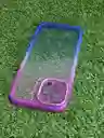 Iphone 12 Pro Max | Forro Protector | Case Rigido | Tornasol Fucsia/ Azul | Creative Case 360 | Bordes Reforzados | Iphone | Carcasa | Funda | Anti Humedad | Full Proteccion