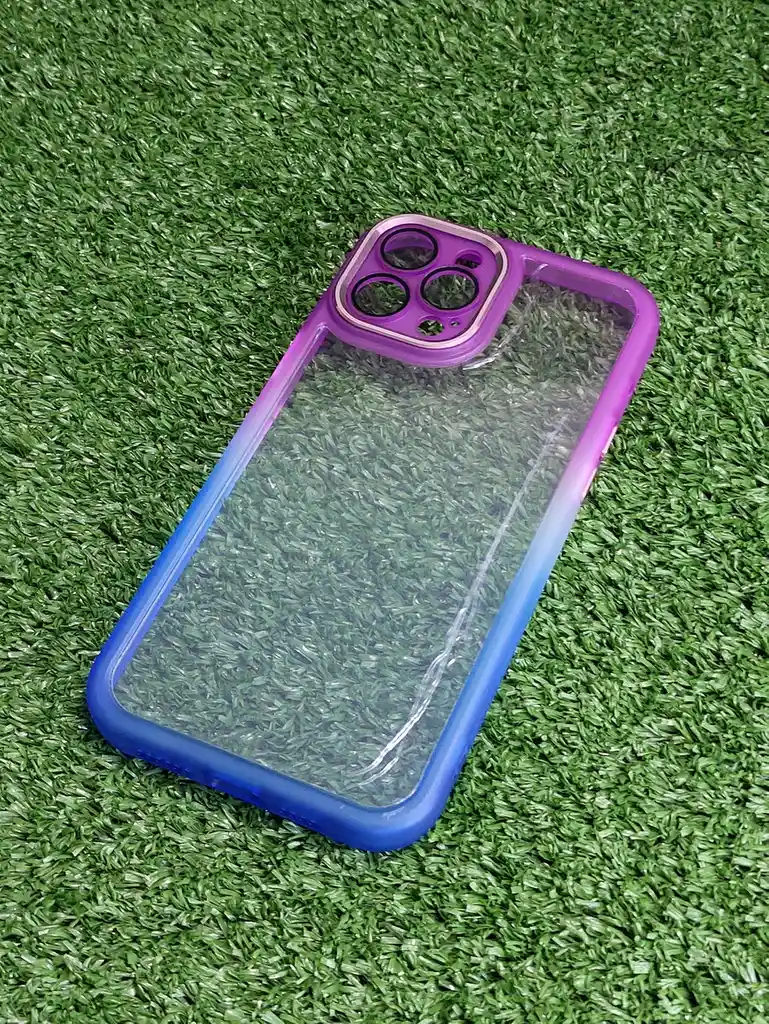 Iphone 12 Pro Max | Forro Protector | Case Rigido | Tornasol Fucsia/ Azul | Creative Case 360 | Bordes Reforzados | Iphone | Carcasa | Funda | Anti Humedad | Full Proteccion