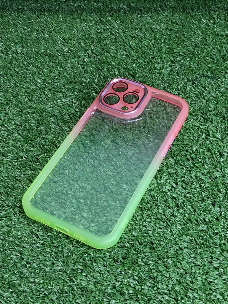 Iphone 12 Pro Max | Forro Protector | Case Rigido | Tornasol Rosado / Verde | Creative Case 360 | Bordes Reforzados | Iphone | Carcasa | Funda | Anti Humedad | Full Proteccion
