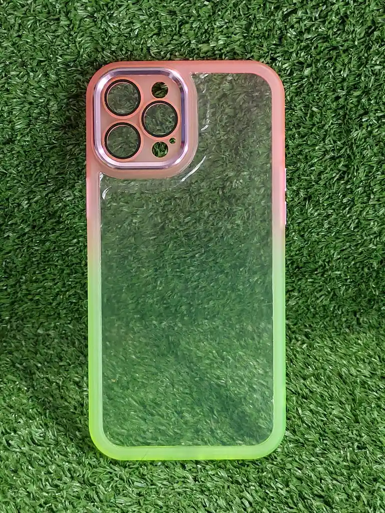 Iphone 12 Pro Max | Forro Protector | Case Rigido | Tornasol Rosado / Verde | Creative Case 360 | Bordes Reforzados | Iphone | Carcasa | Funda | Anti Humedad | Full Proteccion