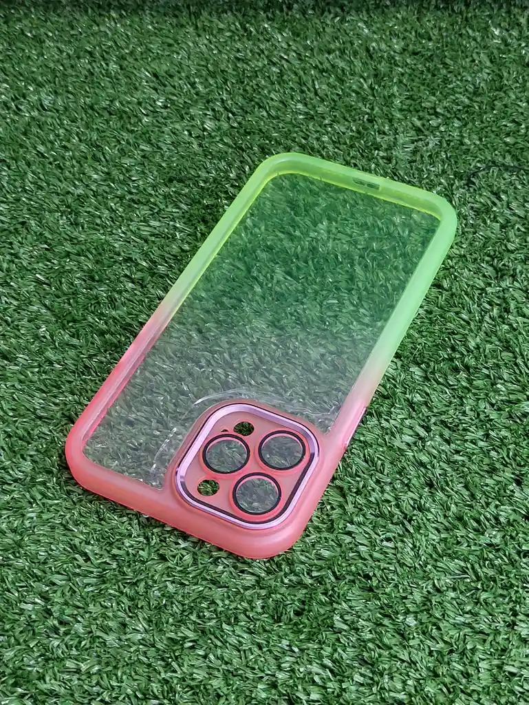 Iphone 12 Pro Max | Forro Protector | Case Rigido | Tornasol Rosado / Verde | Creative Case 360 | Bordes Reforzados | Iphone | Carcasa | Funda | Anti Humedad | Full Proteccion