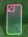 Iphone 13 | Forro Protector | Case Rigido | Tornasol Rosado / Verde | Creative Case 360 | Bordes Reforzados | Iphone | Carcasa | Funda | Anti Humedad | Full Proteccion