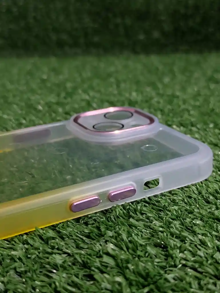 Iphone 13 | Forro Protector | Case Rigido | Tornasol Blanco/ Rosado / Amarillo | Creative Case 360 | Bordes Reforzados | Iphone | Carcasa | Funda | Anti Humedad | Full Proteccion