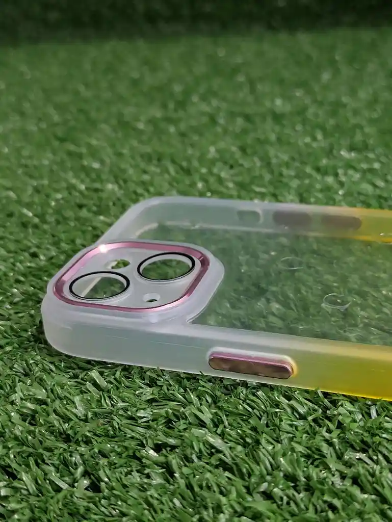 Iphone 13 | Forro Protector | Case Rigido | Tornasol Blanco/ Rosado / Amarillo | Creative Case 360 | Bordes Reforzados | Iphone | Carcasa | Funda | Anti Humedad | Full Proteccion