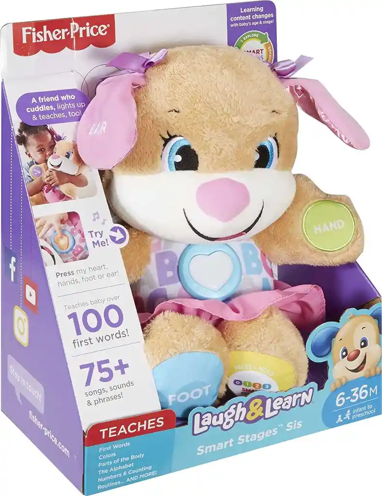   Fisher Price  Laugh & Learn Smart Stages Peluche Educativo Sis. 