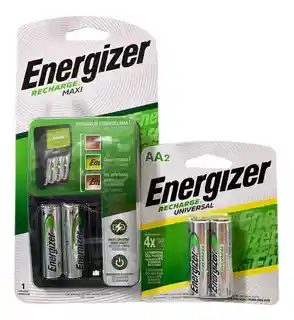 Energizer Cargadormaxi Bateria Recargable Aa X2 Combo Kit