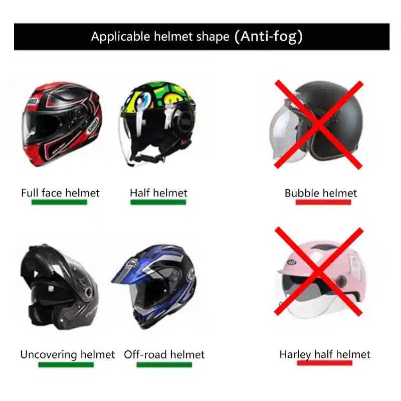 Pelicula Sticker Antiniebla Para Visor Casco Moto