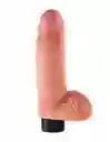 7″ Vibrating Cock With Balls