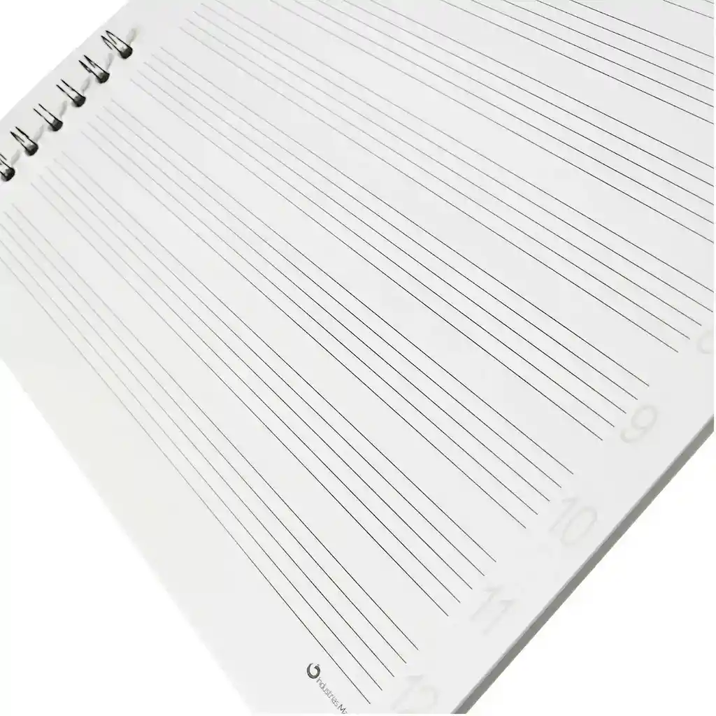 Cuaderno Pentagramado De Música Argollado Oficio 50 Hojas