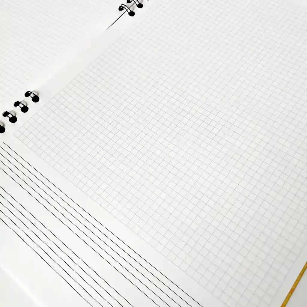 Cuaderno Pentagramado De Música Argollado Oficio 50 Hojas