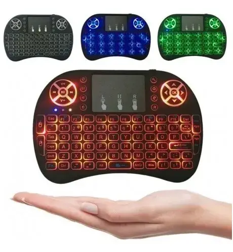 Mini Teclado Inalámbrico Airmouse Android Smart Tv Iluminado