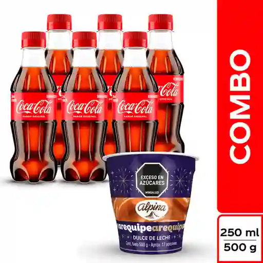 Coca-Cola Gaseosa Original 250 mL x 6 Und + Arequipe