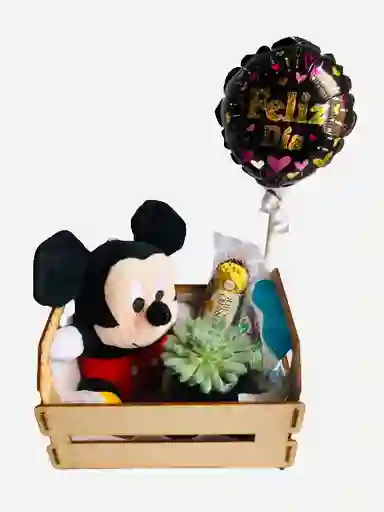 Caja Madera Feliz Dia Mickey Mouse